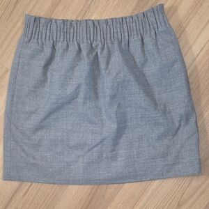 J. Crew Gray Paperbag Waist Pencil Skirt Mini